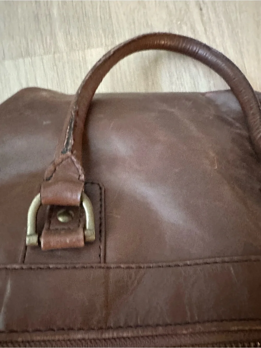 Classic Brown Leather Men's Weekender Bag